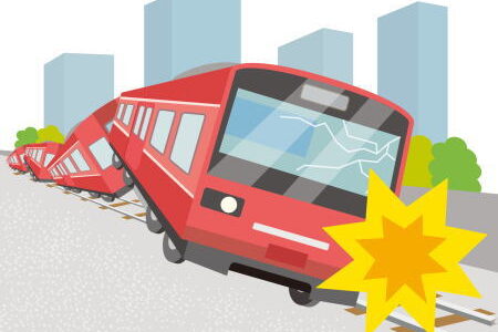 電車の中や駅で地震が起こったらどうする？